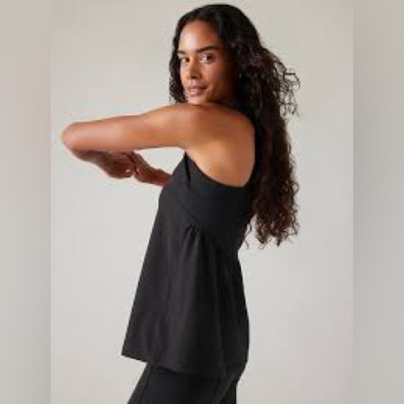 Athleta Passenger Tank black mixed media size small workout athletic running - Picture 2 of 7